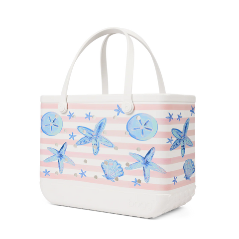 Original Bogg Bag - Pink Stripes & Blue Shells