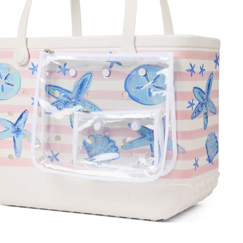 Original Bogg Bag - Pink Stripes & Blue Shells